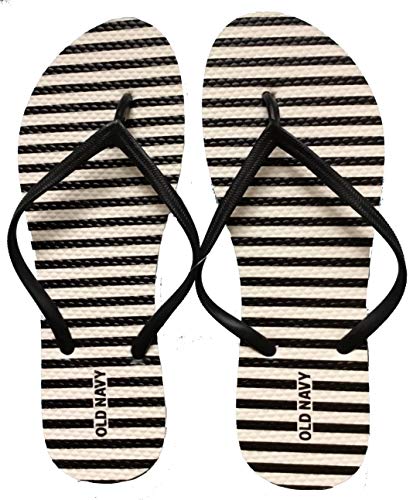 Old navy women beach summer casual flip flop sandals (6, o.n. bla…