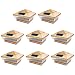 8 Pack Copper Outdoor Garden 4 x 4 Solar 5-LED Post Deck Cap Square Fence Light Landscape Lamp PVC Vinyl Wood Bronze