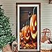 Qilmy Halloween Pumpkin Door Cover Decoration 36x98in Large Fabric Holiday Party Decoration Sign for Front Door Porch Outdoor Decor Window Wall618