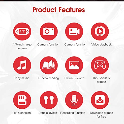 HUAGE 4.3-Inch Nostalgische Klassieke Dubbele-Schudden Game Console Gebouwd-In 10 000 Games Kinderen… - Image 3