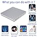 Xglysmyc External USB C Superdrive Ultra Slim USB3.0 CD DVD Drive Burner External CD/DVD +/-RW Writer Reader Player with High Speed Data for MacBook Pro Air/Laptop/Windows/Mac OSX -Silver