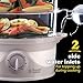 Russell Hobbs 3 Tier Electric Food Steamer, 9L, Dishwasher safe BPA free baskets, Stackable baskets, 1L Rice bowl inc, 60 min timer, Steams in 40 seconds, Healthy eating, Energy saving, 800W, 21140