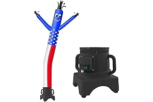 MOUNTO 8FT Patriot US Flag Running Air Puppet with 1/3hp Blower