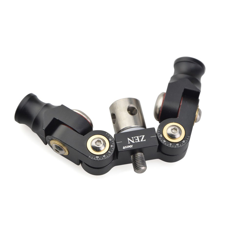 Tir à l'arc V-Bar Double Side Déconnexion Rapide Réglable pour Stabilisateurs à Arc Recourbé Composé Amortisseur de Vibration (Noir)
