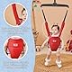 MOAS SHOP® Türhopser Baby: Türschaukel Baby, Baby Hopser, Alter 4-24 Monate, Max Kapazität 13kg, Ergonomischer Sitz mit Gurt, Höhenverstellbar, Türrahmen Schaukel, Stahlanker, Abwischbar | Rot |