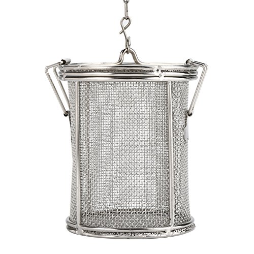 Gewürzfilter, 304 Edelstahl Mesh Teesieb Suppe Gewürze Trennkorb Gewürzsieb 8 x 10cm Teesieb Kräuter-Gewürzfilter zum Kochen Cover