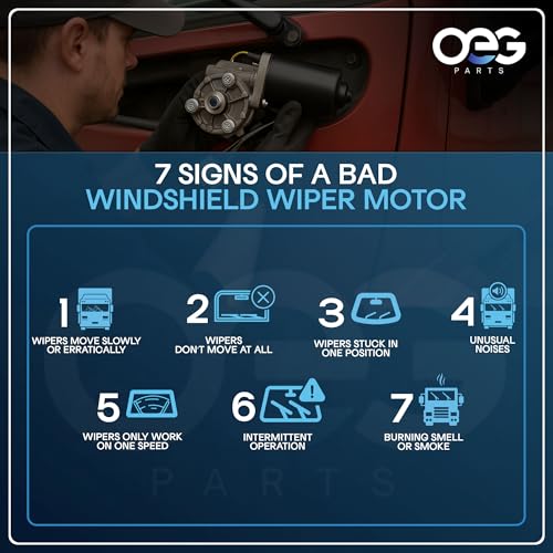 Image of OEG Parts New Windshield Wiper Motor Compatible With Bluebird 30 NM Multiple Years Front Wiper Motor 00076586