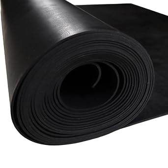 Nitrile Commercial Grade Rubber Sheet, Black, 60A, 0.093" x 24" x 36"