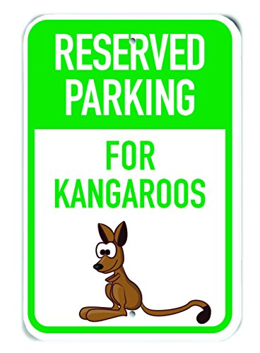 Panneau Reserved Parking for Kangaroos plastique pour zone réservée