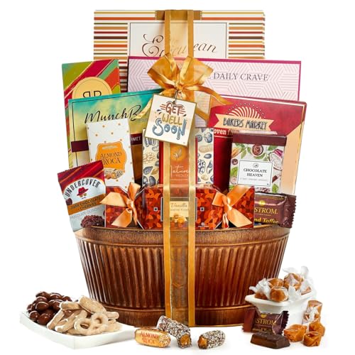 Broadway Basketeers Get Well Basket – Gourmet Care Package with Snacks, Cookies,...