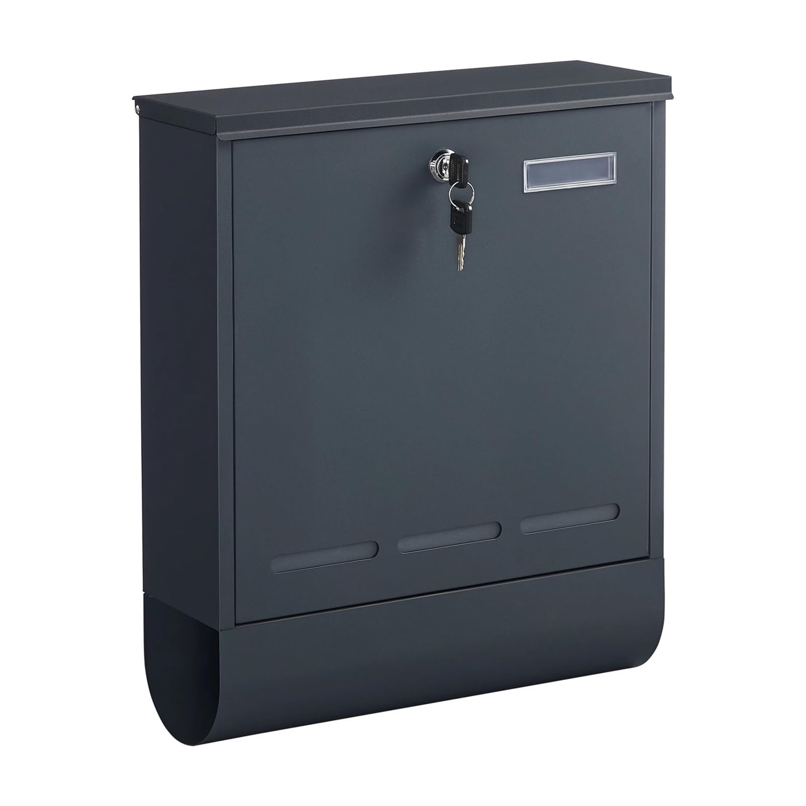 Wall Mounted Letterbox Post Box Wall-Mounted Letter for Outside Mailbox with 4 Keys Mail Stickers Newspaper Holder