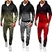 Trainingsanzüge Herren Set Mit Kapuze Streatwear Trainings-Anzug Jogginganzug Streetwear Baumwolle Longsleeve Sweatshirts + Laufhose Sportanzug 2-Teilig Set Für Sport Fußball Basketball Fitness
