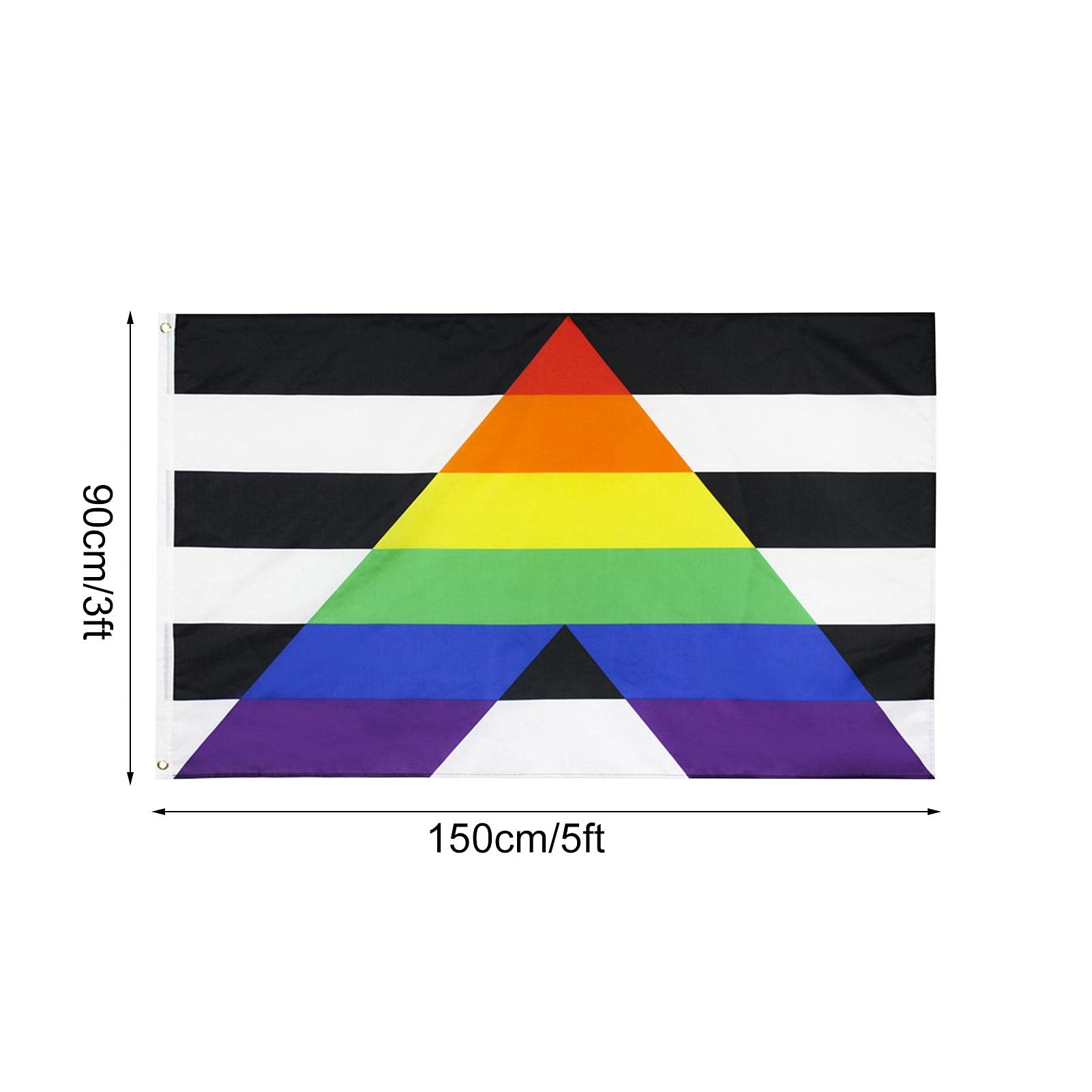 Ally Pride Gartenflagge – LGBT Regenbogen Design, 32x48 Cm, Doppelseitig (Leinen)