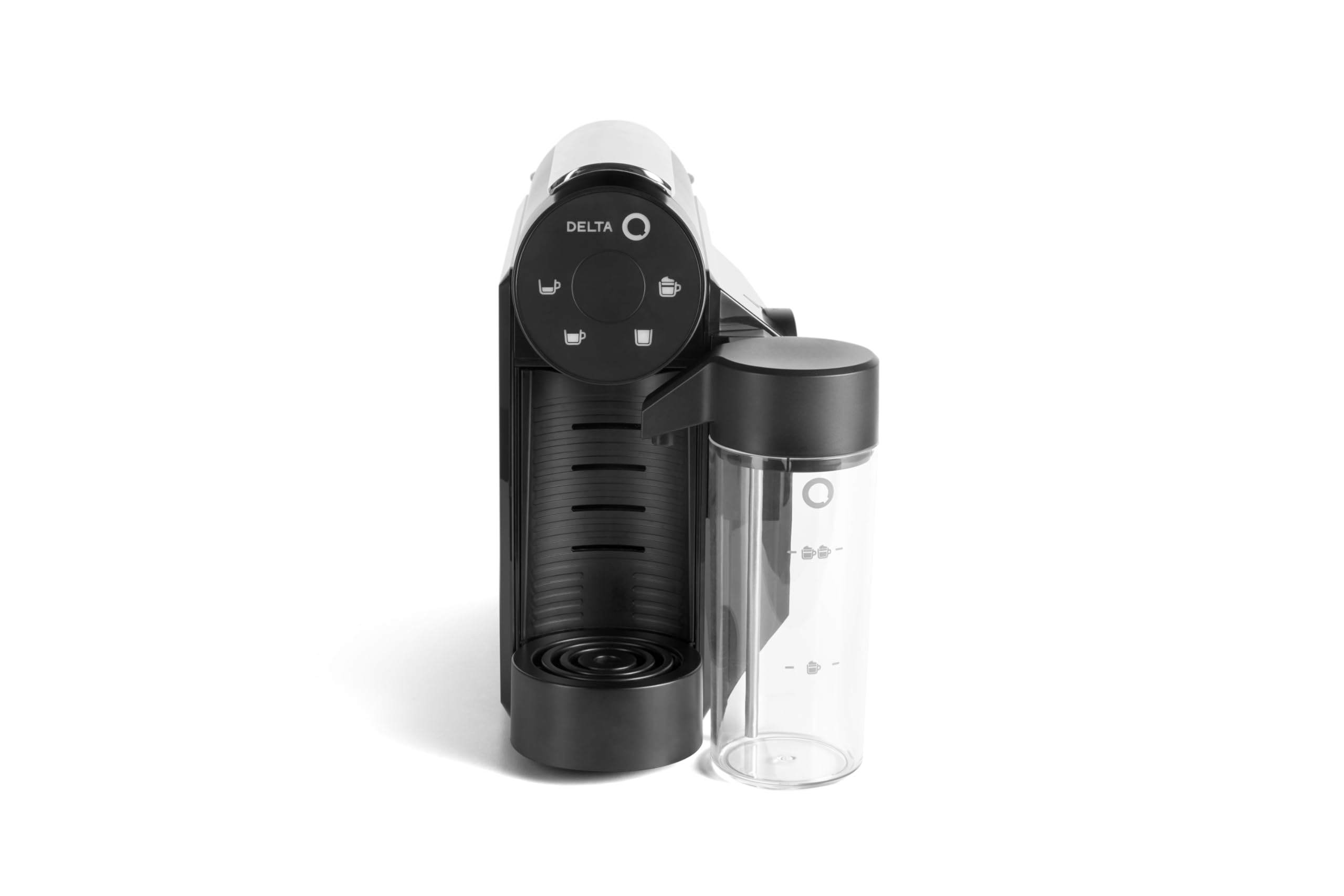 Delta Q MiniMilkQool Negra - Cafetera para cápsulas Depósito para leche. Compacta Versátil y Minimalista - Fácil de usar
