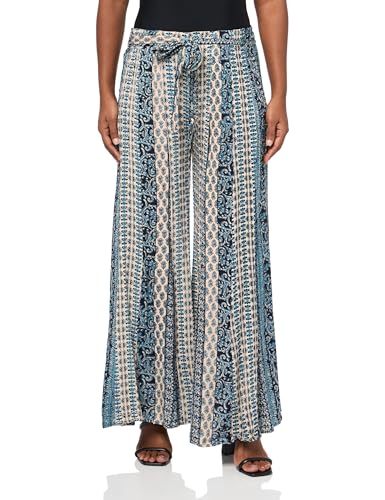 Angie Women's Printed Wide Leg Pants with Tie Waist
