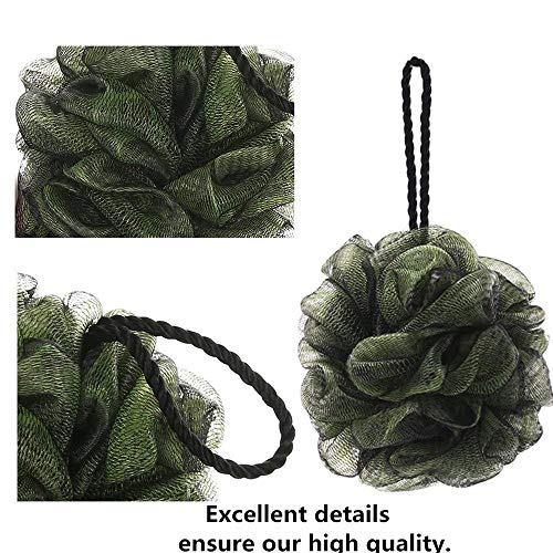 4 Pack Bad Dusche Sponge JollyJelly Mesh Bad Luffa Doppel Mesh Körper Scrubber Pinsel für Frauen Männer Peeling Haut Sauber Beruhigen Haut (Mix -4 Pack)