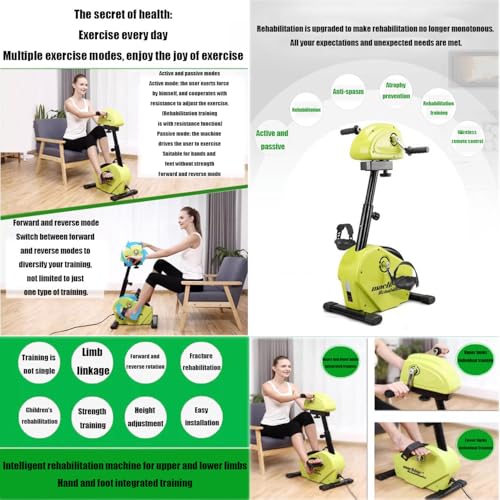 Image of Electric Pedal Exerciser for Seniors Handicap Disabled,Arm Leg Exerciser Rehab Equipment,Upper and Lower Limb Training Exercise Bike,Rehab Training,B