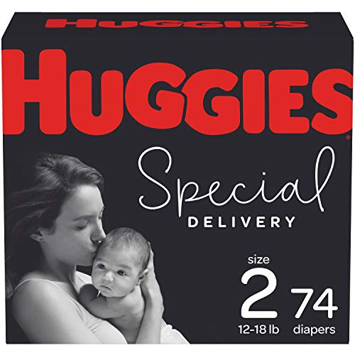 Hypoallergenic Baby Diapers Size 2, 74 Ct, Huggies Special Delivery