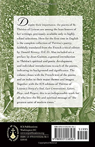 The Poetry of Saint Therese of Lisieux (Critical Edition of the Complete Works of Saint Therese of Lisieux) (Centenary Edition 1873-1973)