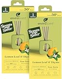 Enviroscent Non-Toxic Air Freshener Scent Stix™ Refills - Compatible with Enviroscent Scent Stix™ Liquid-Free Diffuser Kit - Fragrance Lasts Up to 60 Days - Lemon Leaf & Thyme (Pack of 2)