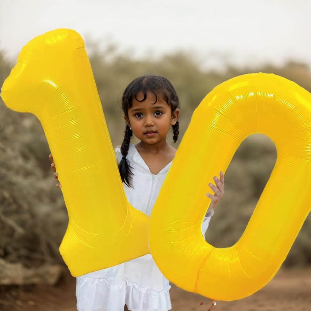 Amazon | 数字バルーン イエロー ナンバー 0 バルー ン 40インチ