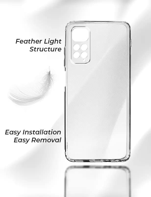 Image of Jkobi Back Cover Case for Tecno Spark 7 | 7T (Silicone Crystal Clear | Pure Camera Protection | Soft and Flexible for Charger and Headphone sockets | Shockproof Bumpers | Transparent)