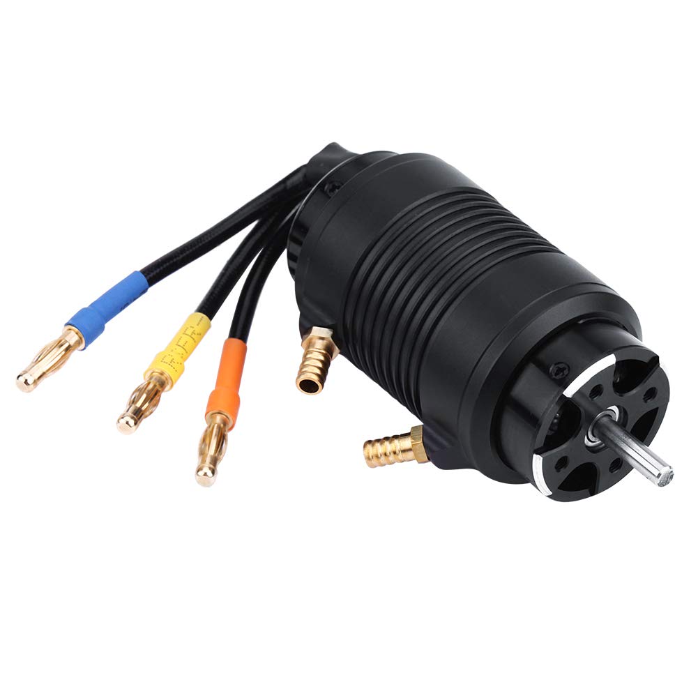 Silnik Bezszczotkowy, 4-biegunowy, 12-gniazdowy, Wysoki Moment Obrotowy 3800 KV, 1800 W i 60 000 Obr./min Bezczujnikowy Silnik do łodzi RC, Chłodzony wodą z Aluminiowym Radiatorem CNC i
