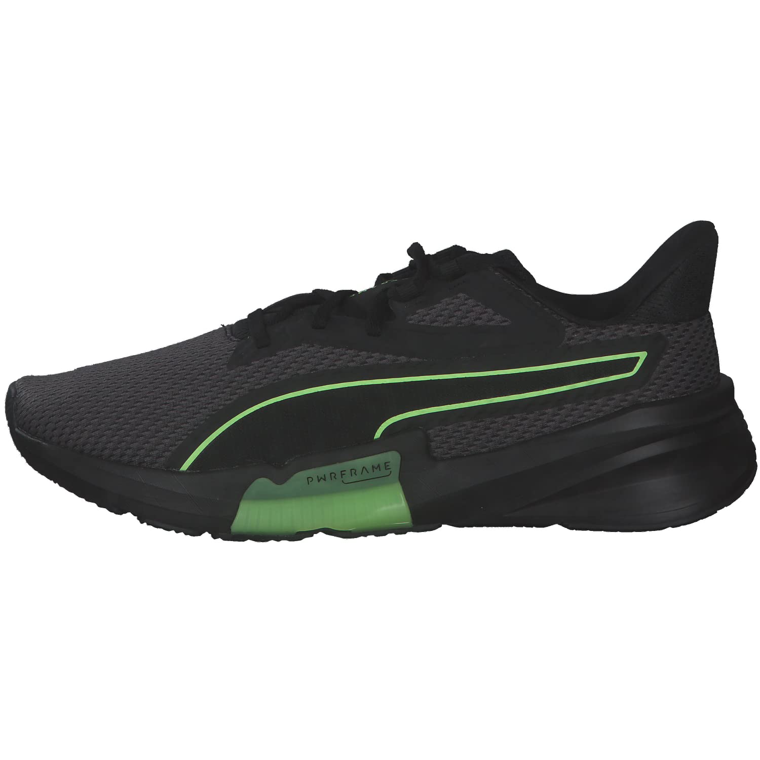 PUMA Męskie buty gimnastyczne Pwrframe Tr, Puma Black Fizzy Lime - 44 EU