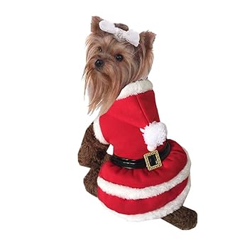 NACOCO Pet Christmas Suits Dog Cat Santa Suit Skirts Dog Costumes (X-Small)