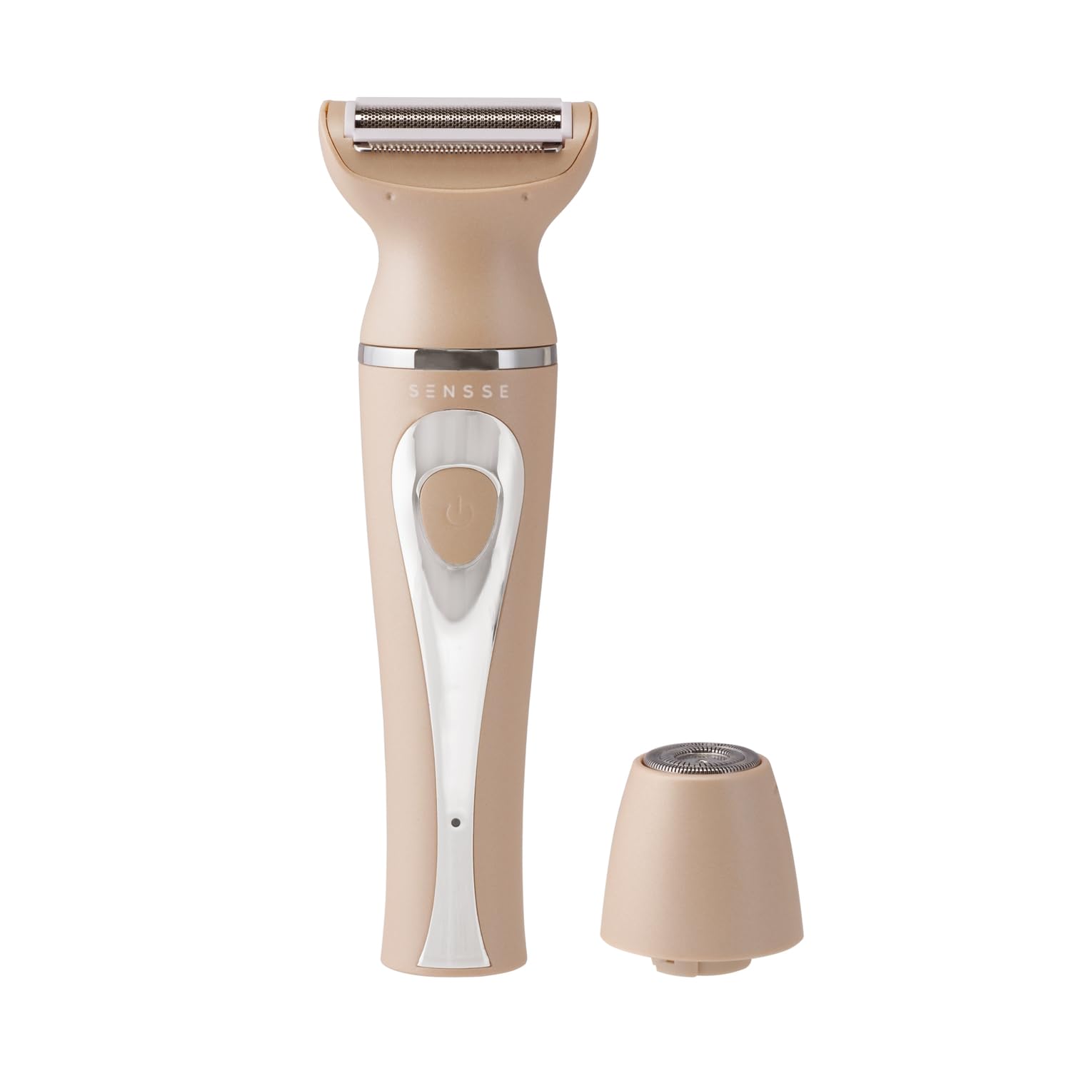 Sensse Trimkini Shaver, Your 2-in-1 Face, Bikini Bare Necessity, Two Detachable Stainless Steel Blades