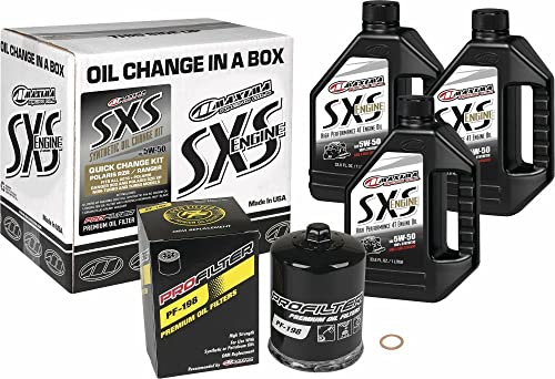 Oil Change Kit Compatible with Polaris RZR XP 1000 2014-2021 Grade: 5W-50 Filter: PF-198