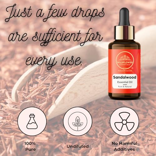 Image of Sandalwood Essential Oil For Face, Skin, Hair, Diffuser, Aroma, Soap Making, Bathing, Stress 30ml