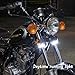 CoCsmart 2PC Flexible Switchback Dual-Color White & Amber Motorcycle LED Fork Turn Signal Blinkers DRL Daytime Running Light Waterproof Adjustable Stips Bars kit Universal Fit Motorbike (39mm-70mm)