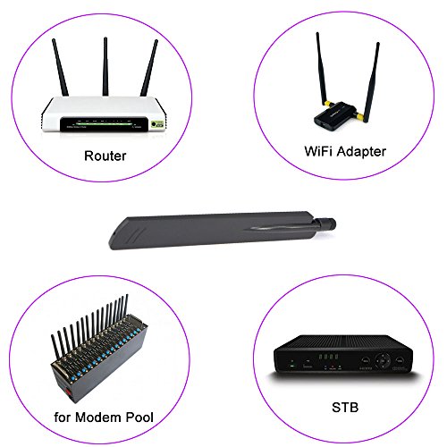 Sangmei Antena wi-fi de 2,4 GHz 18dBi com conector macho RP-SMA para roteador sem fio Adaptador wi-f