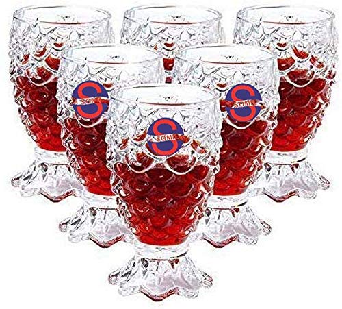 AFAST Clear Shot Glasses Add Fun and Style to Every Celebration and Toast. Enjoy Your Party, Capacity:- 30 Ml,Pack of 6, Size:- 4.5 X 4.5 X 7 CM
