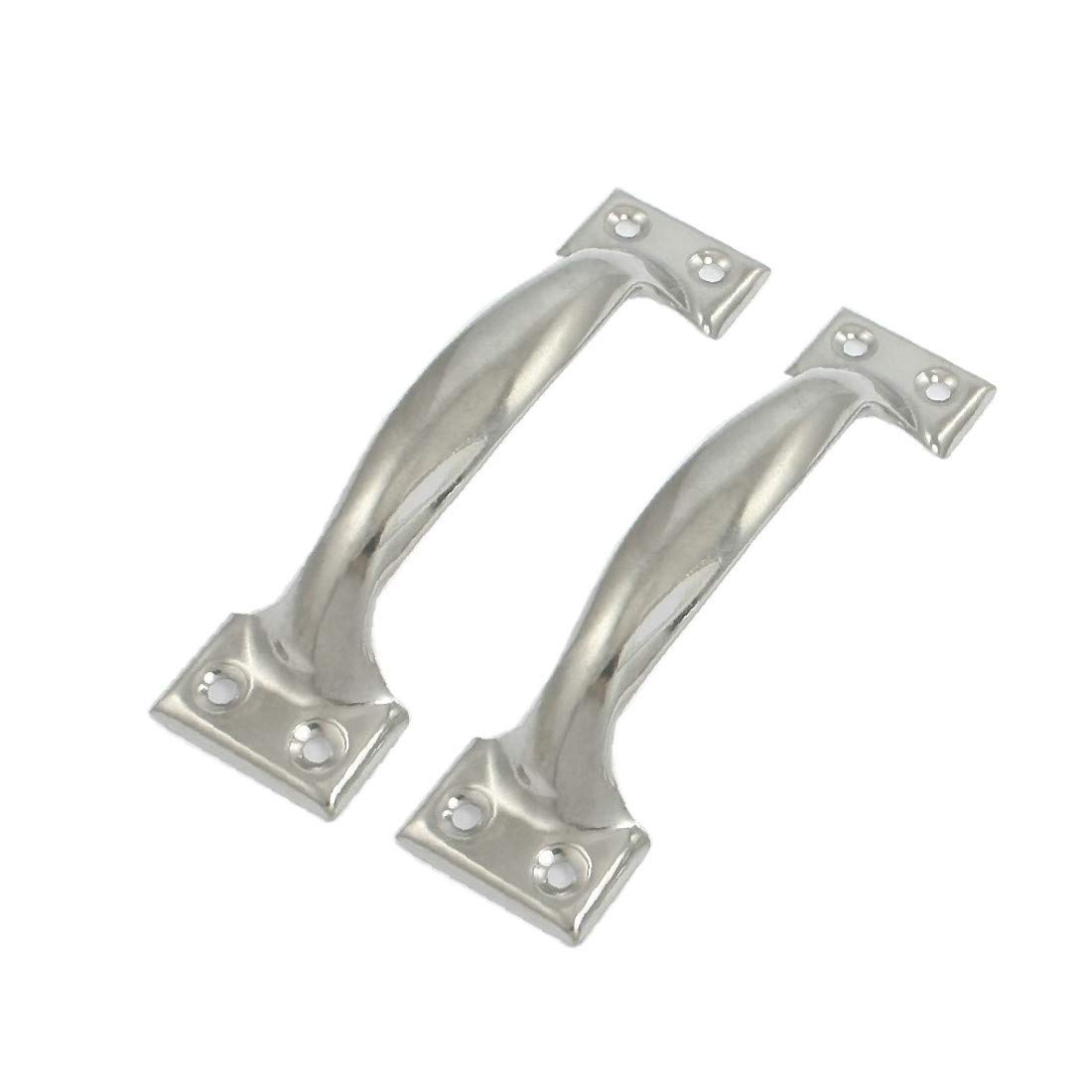 X-DREE Convenient Stainless Steel Arc Shaped Door Handle Holder 2pcs (53da3b43-a222-11e9-8d7c-4cedfbbbda4e)