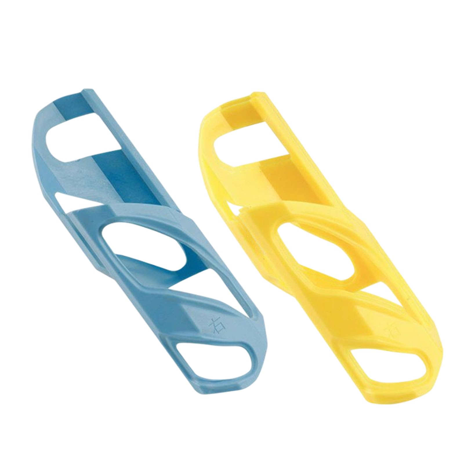 2-Piece Badminton Grip Corrector, Compatible with Badminton Cushion Wrap, Universal Left and Right Hand Training Tool, Self Practice Badminton Set for Home, Yellow and Blue-image-9