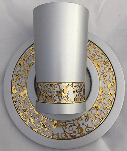 Verre à vin en aluminium anodisé Emanuel avec dentelle dorée chic - 3