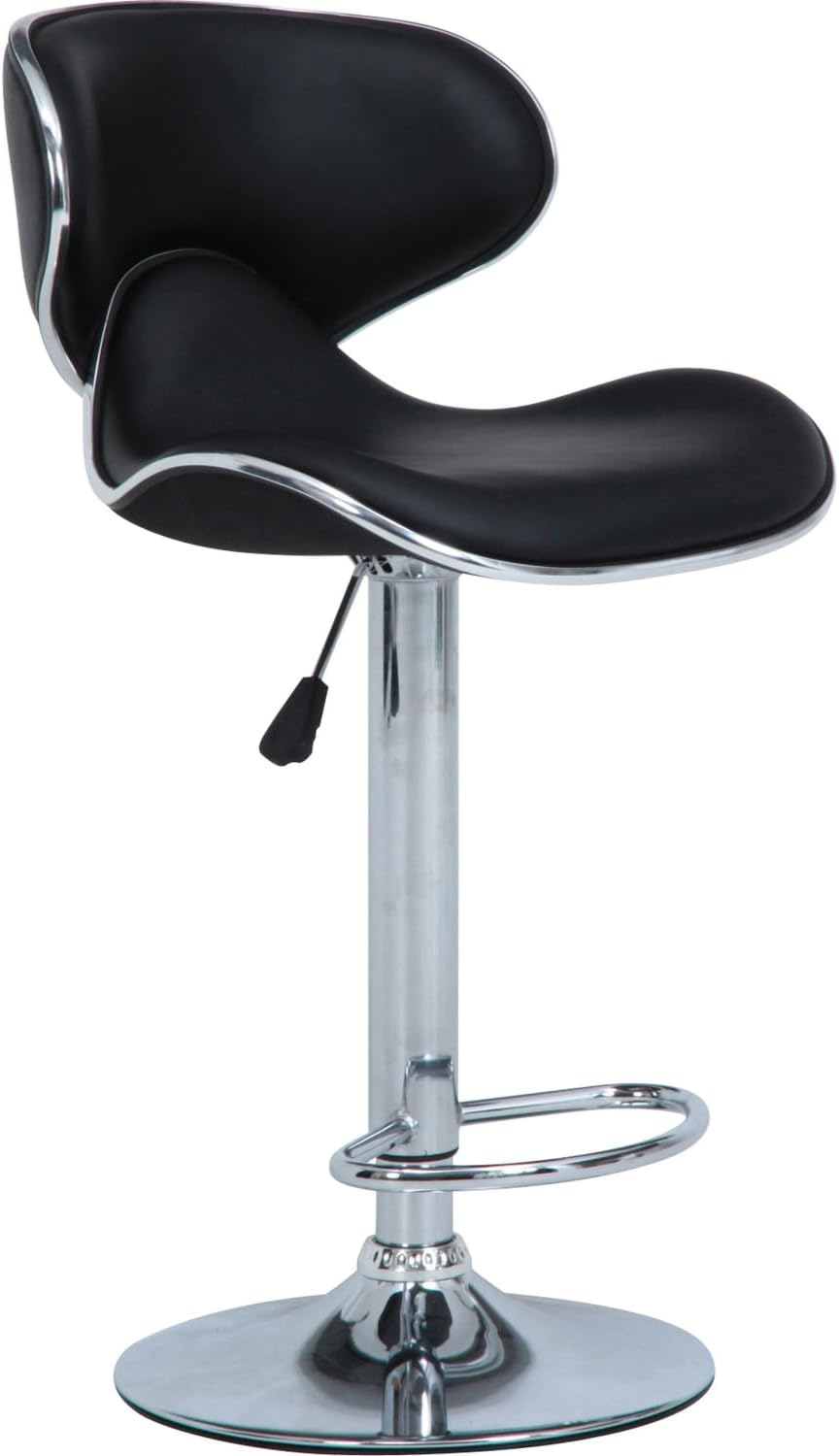 Fuji Boeki 93290 Shell Counter Chair, High Chair, Dining Room, Kitchen, 360° Rotation, Height Type, Synthetic Leather, W x D x H: 17.9 x 21.3 x 34.8 - 43.9 inches (45.5 x 54 x 88.5 - 109