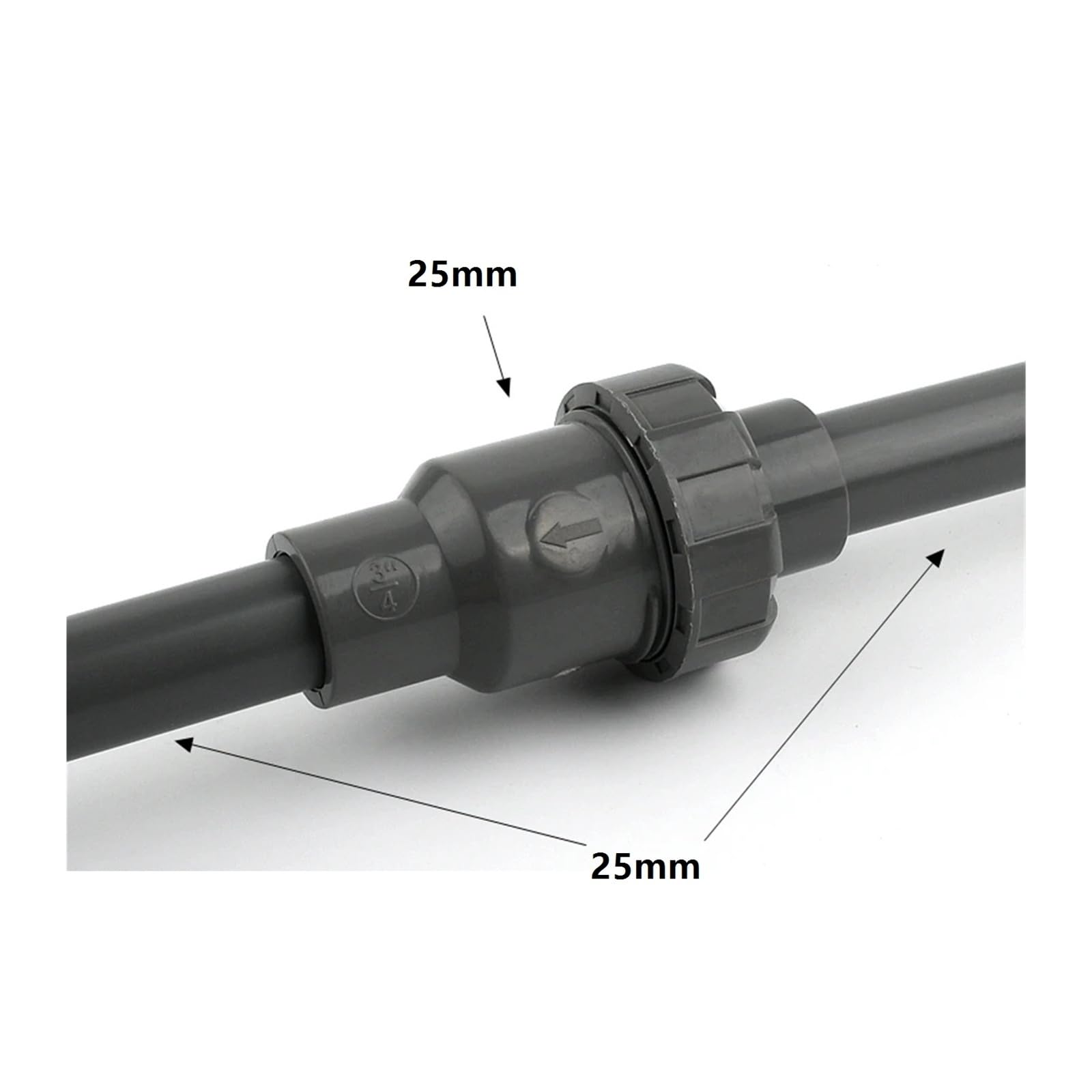 Válvula de retención de Bola de UPVC(Dark Gray,40mm)