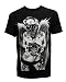 Men's Fashion Print Tee Shirt Short Sleeve California Republic Bear Raiders Marilyn, Black, Large