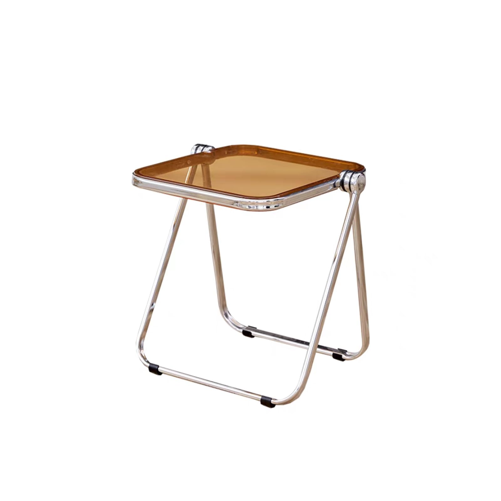 16 2 14 1 Acrylic Folding Table Small Lightweight End Table for Living Room Bedroom and Small Room