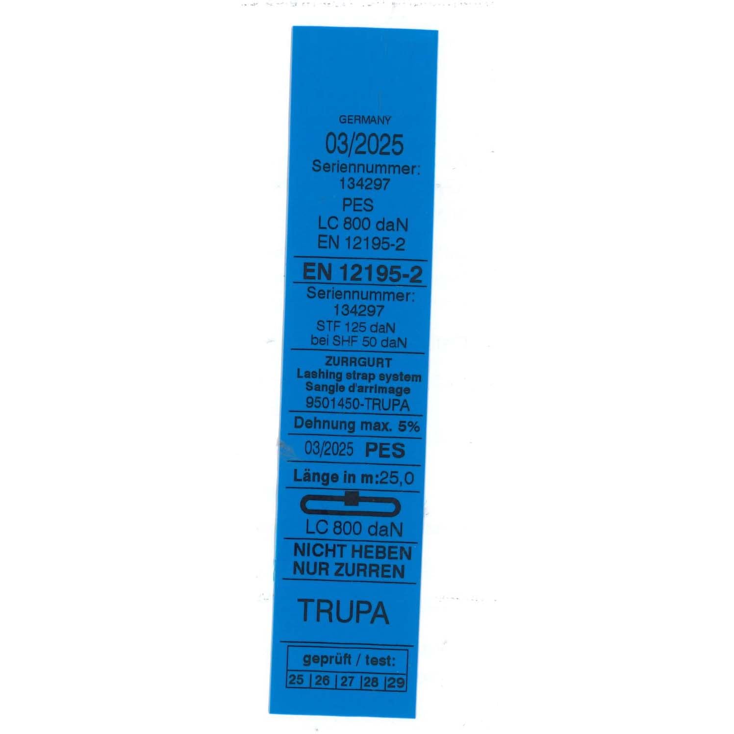 2 x Spanngurt Druckratsche 25m, Bandbreite 25mm schwarz Poolgurt, Poolumreifung, Herbst-/Wintersicherung Made in Germany