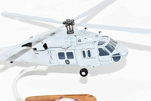 Miniatura 5 de Sikorsky MH-60S Seahawk (Knighthawk), HSC-2 Fleet Angels (2019), modelo a escala de caoba de 16 pulgadas