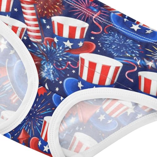 Joisal Cartoon Red Blue Fireworks Hat Toddlers Underwear Floral 2t Cotton Girl Panties Cute Bright Underpants Briefs4