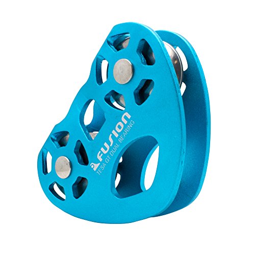 Fusion Climb Tesa Speed Aluminum Zip Line Blue Trolley Pulley