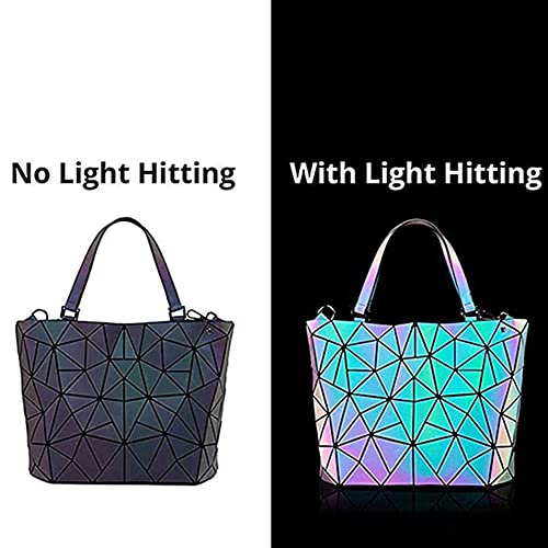 Image of Handbags Womens Geometric Luminous Purse bags Ladies Top Handle Satchel Bags