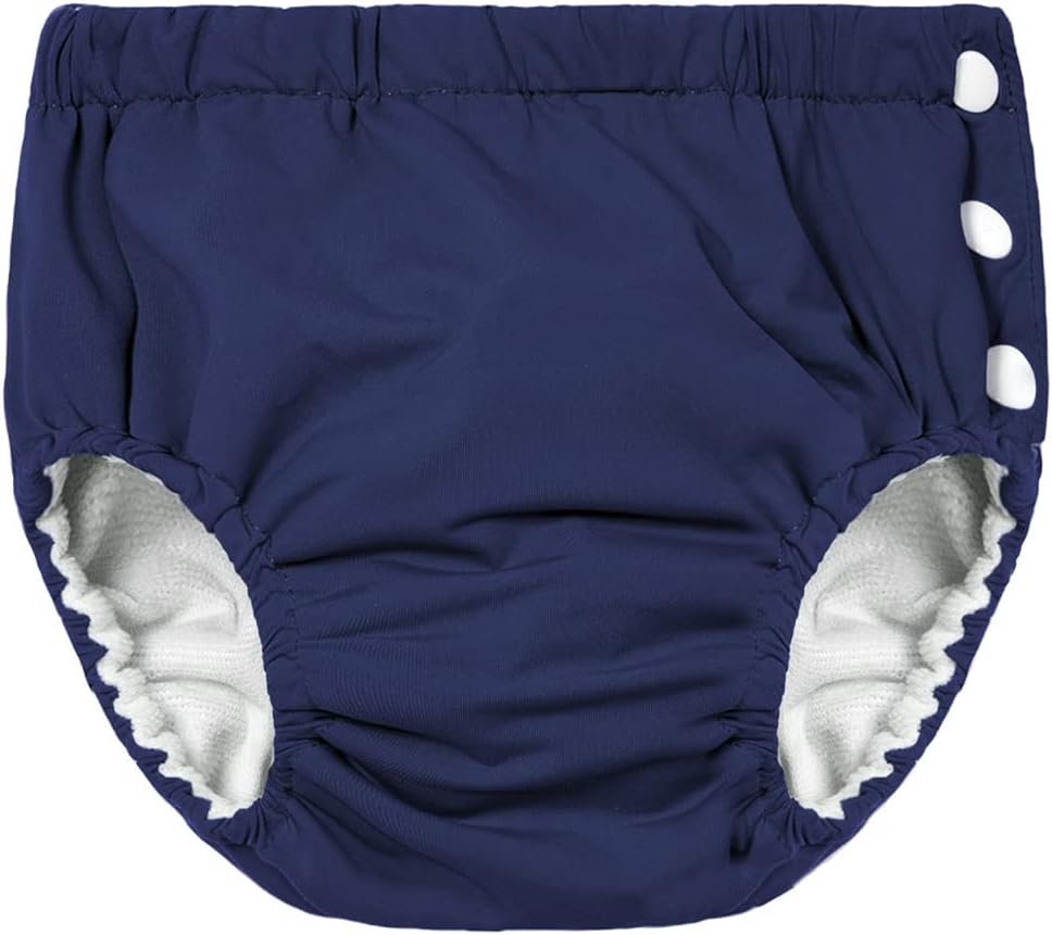 Century Star Swim Diapers Reusable Swim Diaper Washable Baby Infant Toddler Waterproof Swimming Diapers Navy 12-18 Months