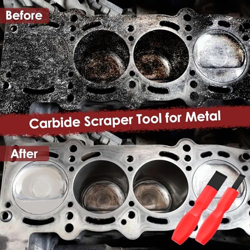 Image of 2pcs Super Carbide Gasket Scraper Tool, 1-1 /4 Inch and 5 /8 Inch Carbide Scraper Set for Metal and Automotive