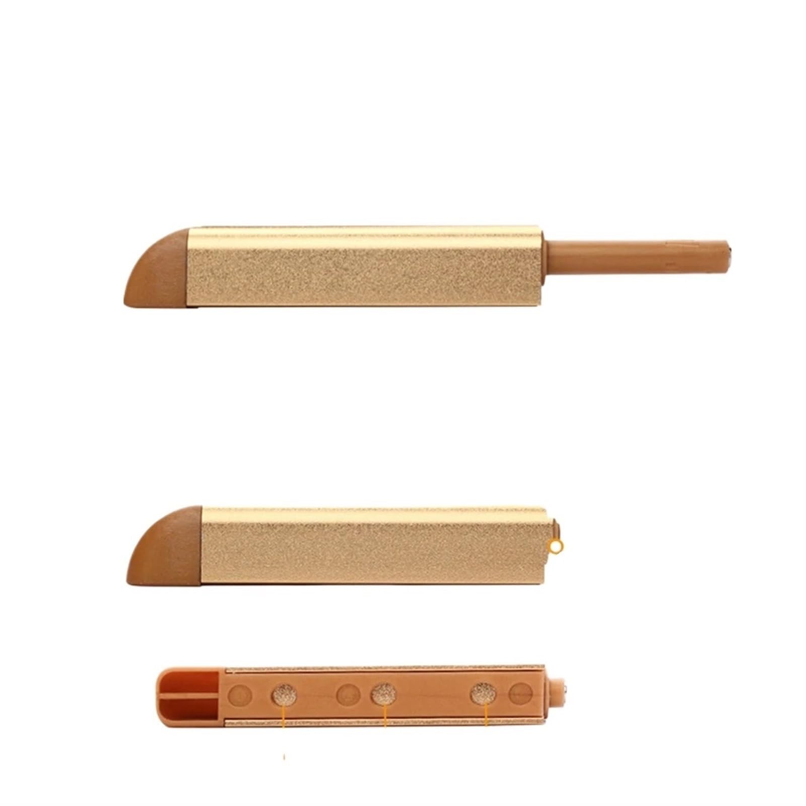 Kjbdqqh Gold Catches 3Pcs Invisible Cabinet Catches Push To Open Touch Release Door Catch Latch Hinge For Cupboard Drawer Damper Buffers For Door(Gold)